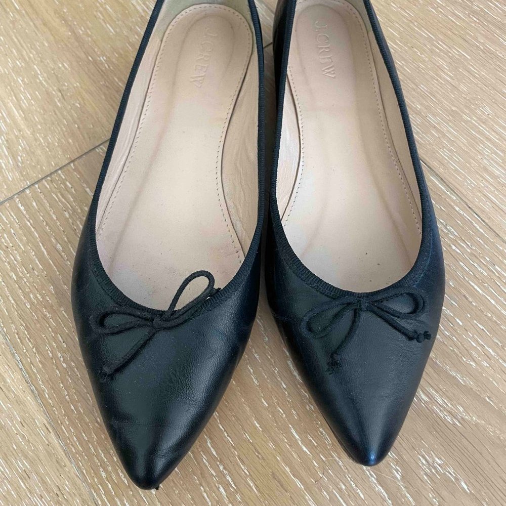 JCrew Gemma Flat Size 7.5 (Jimmy Choo copycat)